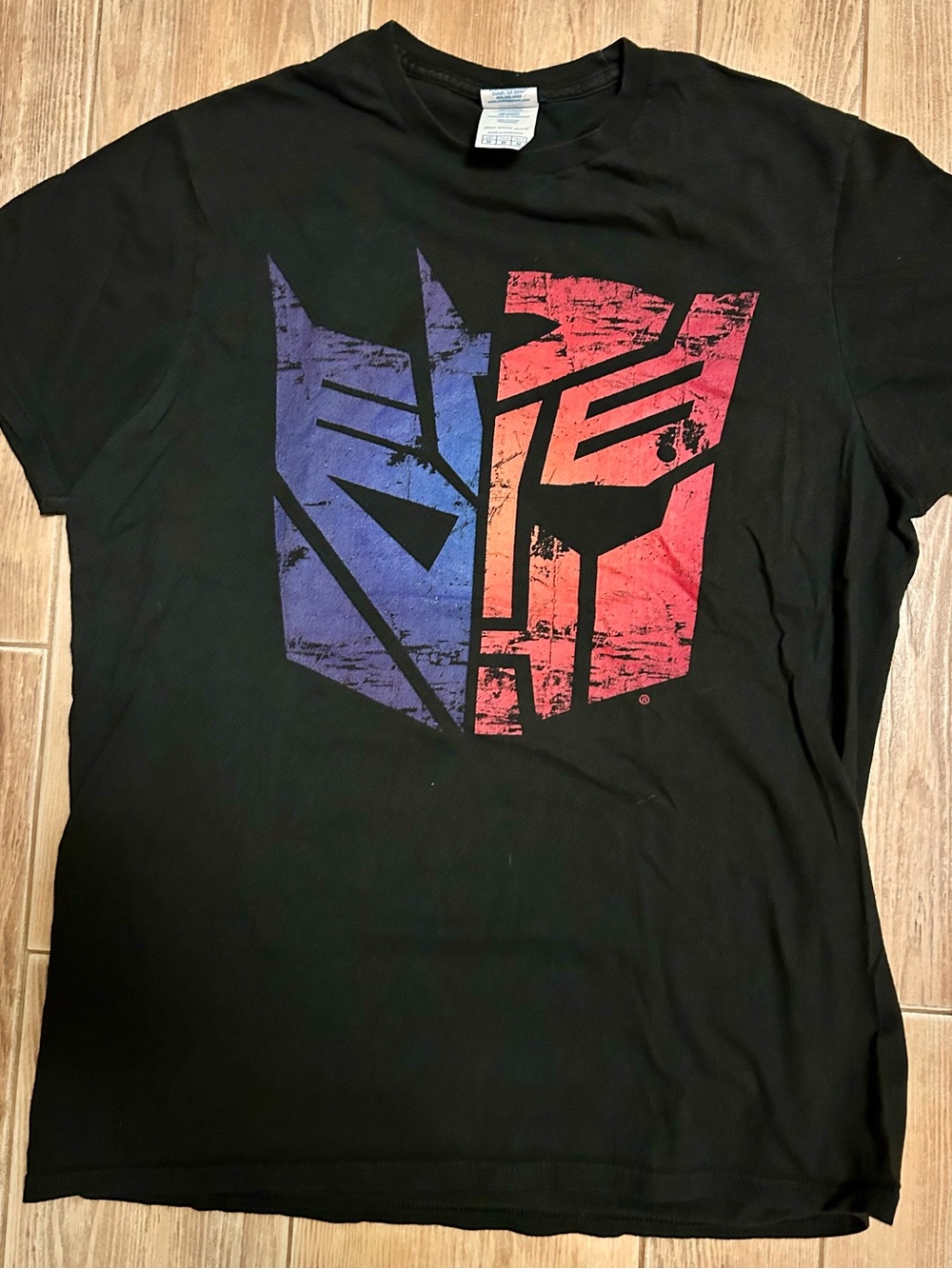 Transformers Graphic Tee - Black with Blue & Red Logo